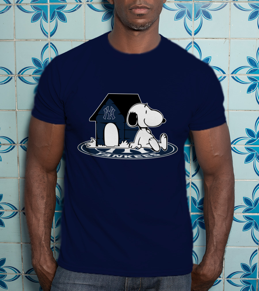 Snoopy New York Yankees Baseball Fan Now And Forever T-Shirt