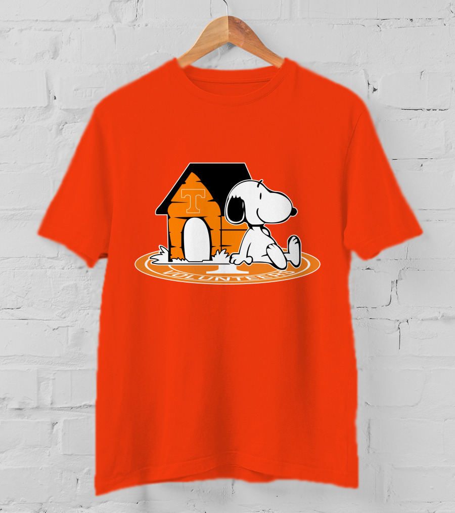 Tennessee Volunteers Football Snoopy Doghouse Fan Now And Forever T-Shirt