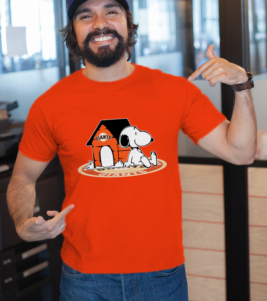 San Francisco Giants Snoopy Baseball Fan Now And Forever T-Shirt