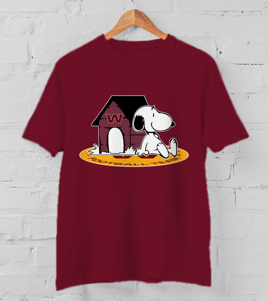 Washington Football Team Snoopy Doghouse Now And Forever T-Shirt