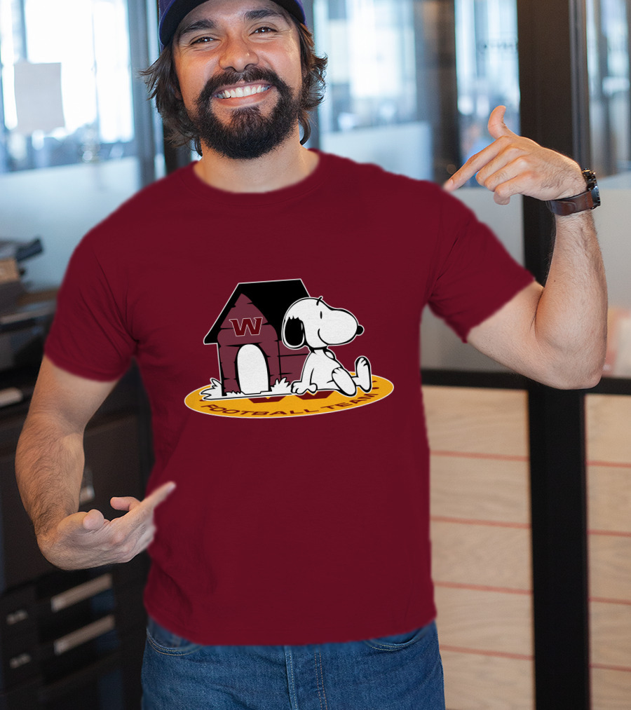 Washington Football Team Snoopy Doghouse Now And Forever T-Shirt