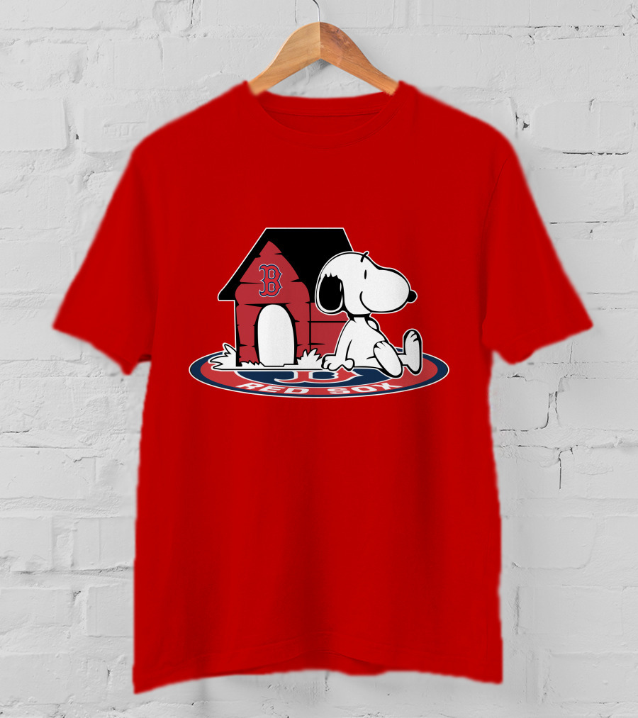 Snoopy Boston Red Sox Baseball Fan Forever T-Shirt