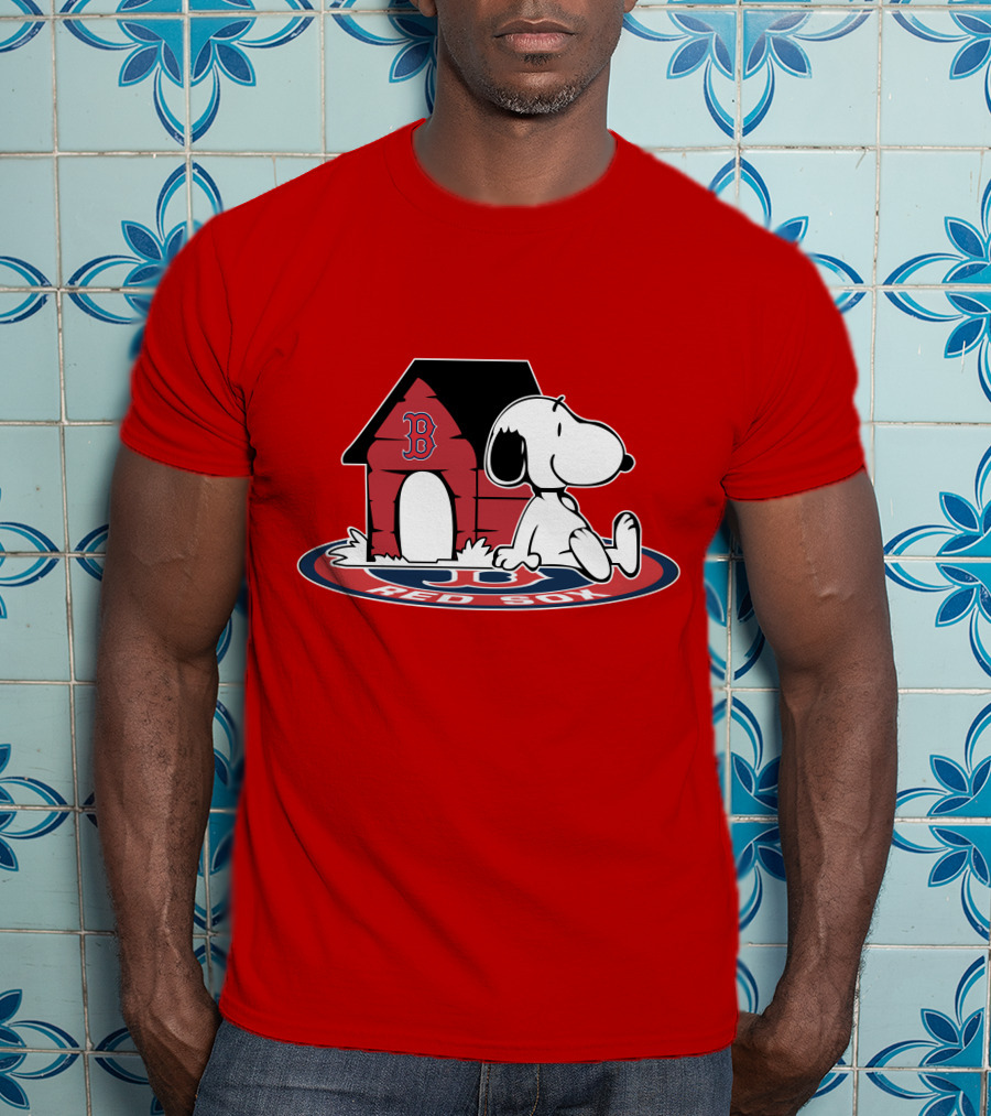 Snoopy Boston Red Sox Baseball Fan Forever T-Shirt