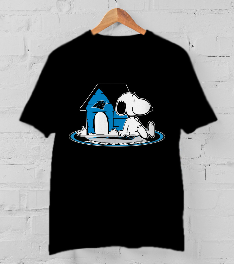 Carolina Panthers Snoopy Football Fan Now And Forever T-Shirt