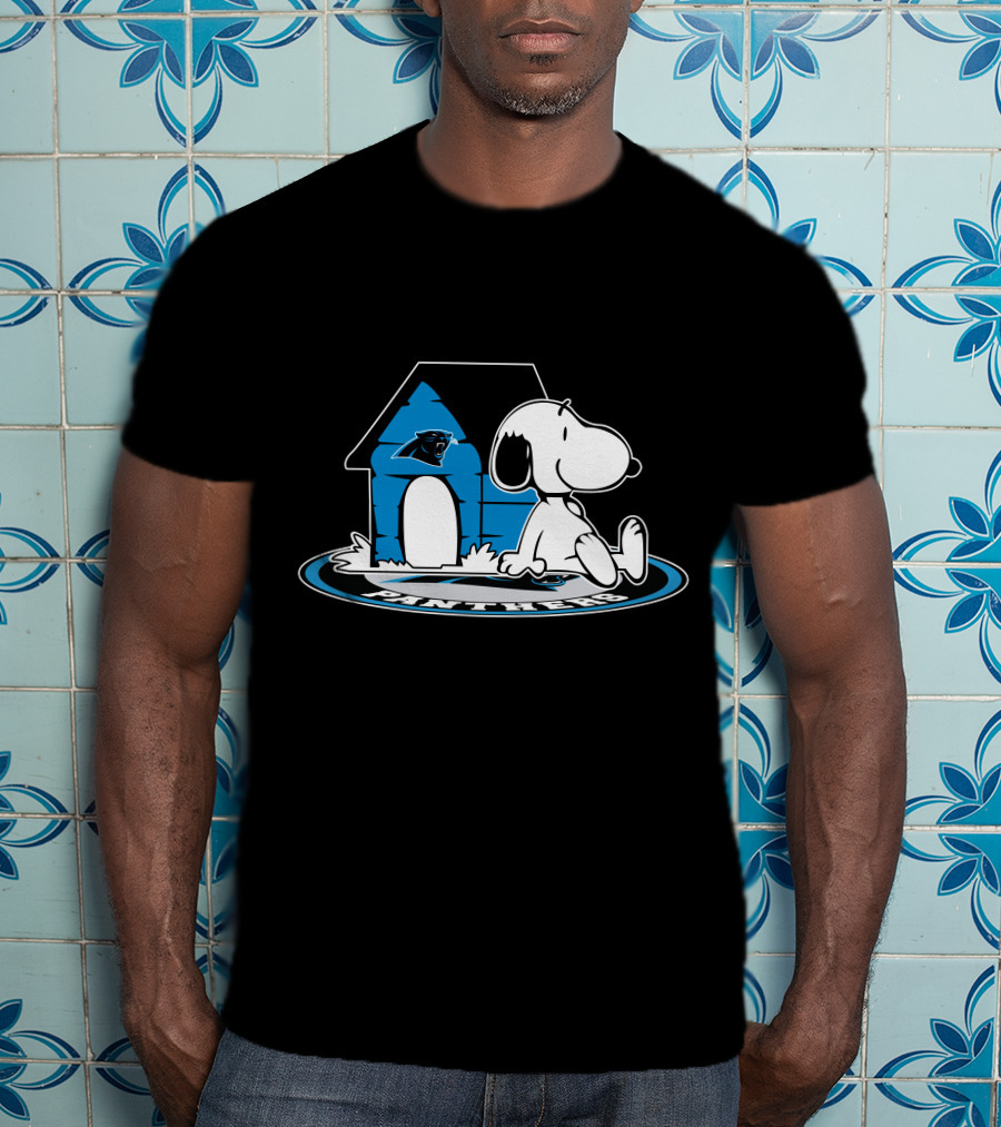 Carolina Panthers Snoopy Football Fan Now And Forever T-Shirt