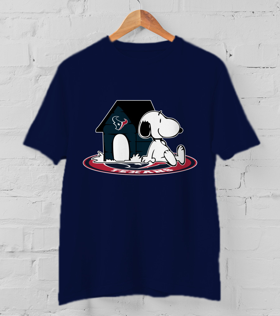 Houston Texans Football Fan Now And Forever Snoopy House T-Shirt