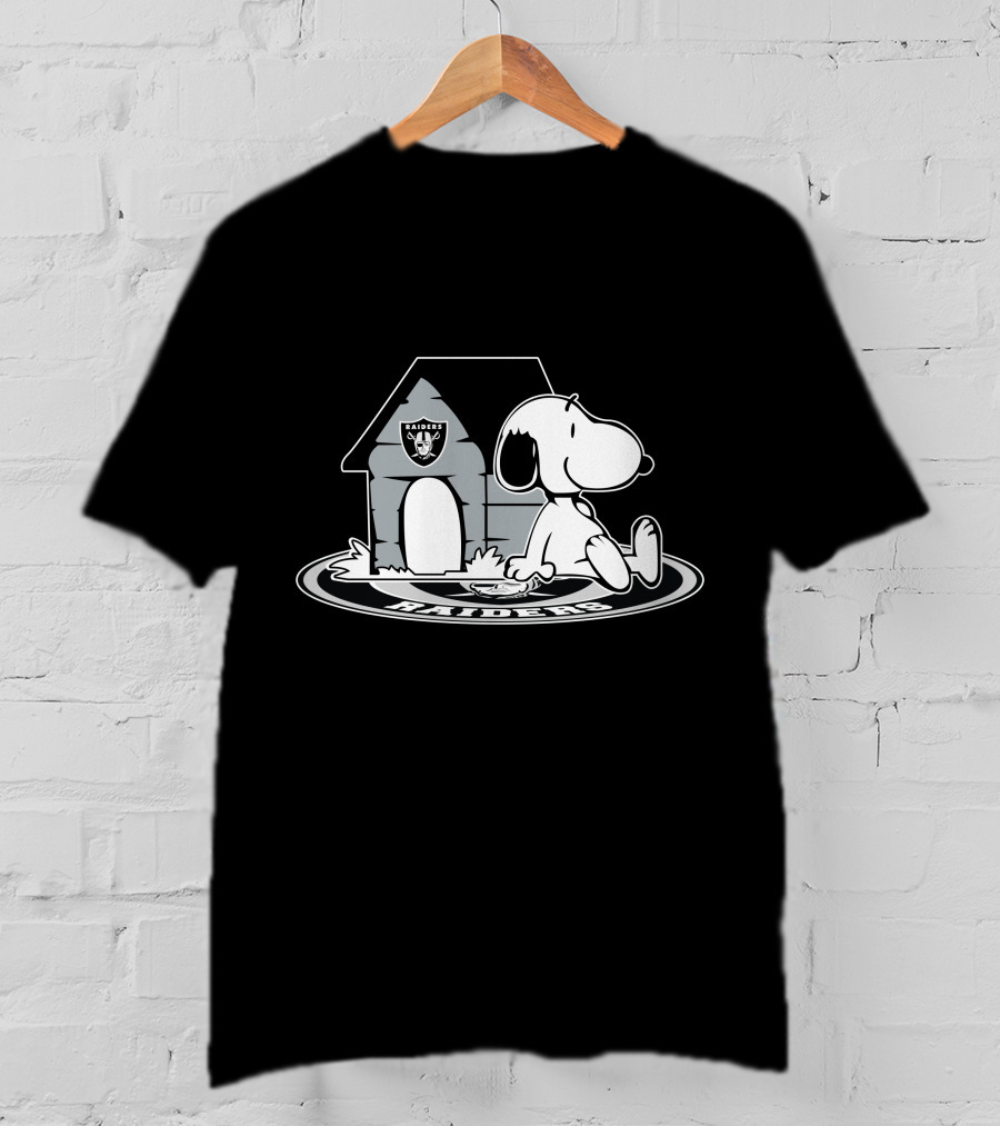 Las Vegas Raiders Snoopy Fan Now And Forever T-Shirt