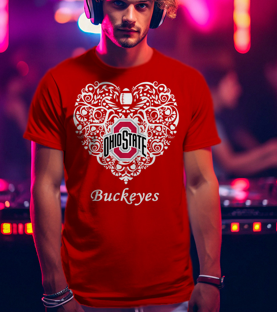 Ohio State Buckeyes Heart T-Shirt