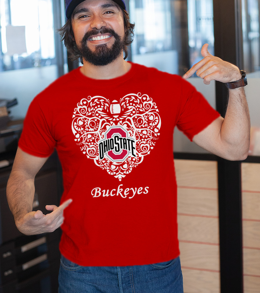 Ohio State Buckeyes Heart T-Shirt