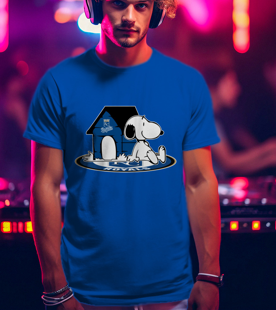 Kansas City Royals Snoopy And Doghouse Fan Now And Forever T-Shirt