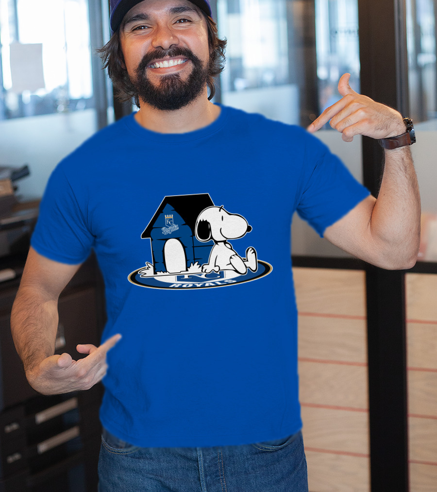 Kansas City Royals Snoopy And Doghouse Fan Now And Forever T-Shirt