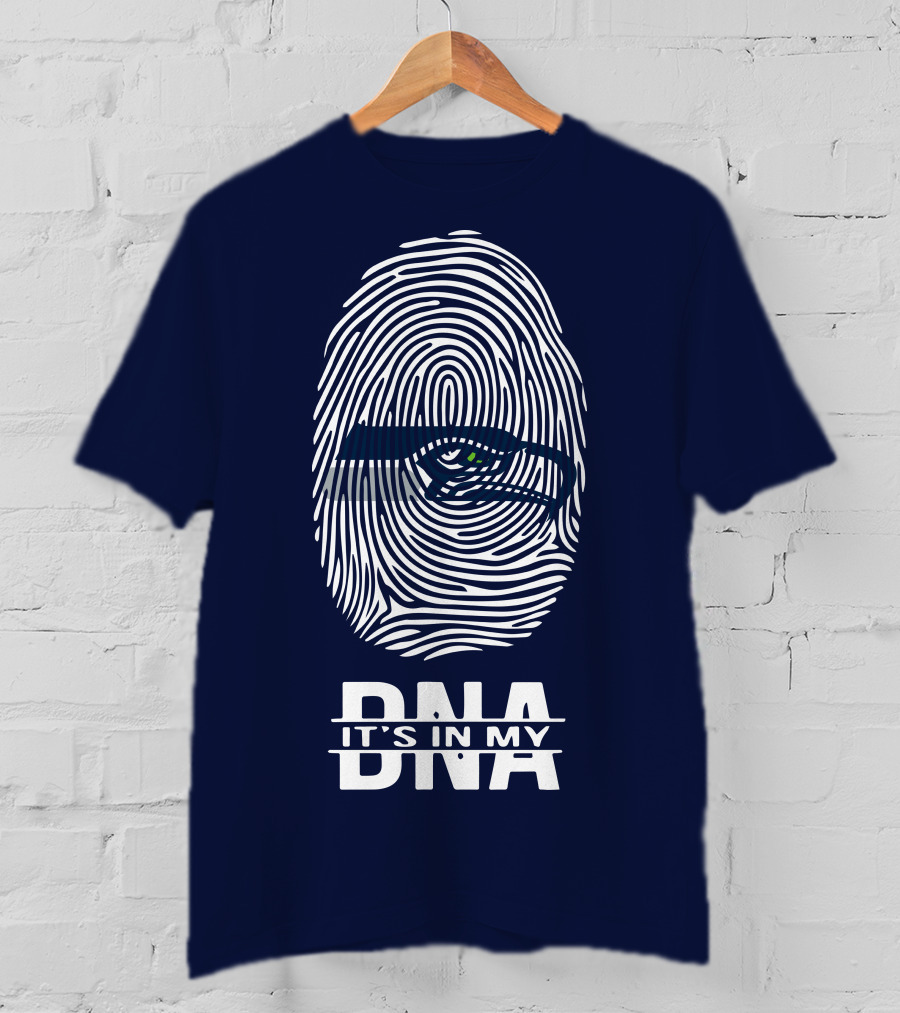 Seattle Seahawks Fingerprint It's In My DNA T-Shirt