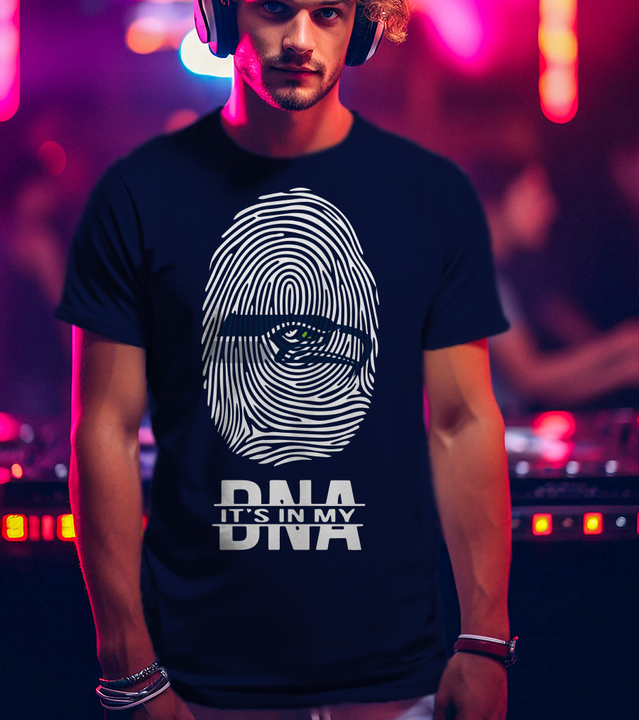 Seattle Seahawks Fingerprint It's In My DNA T-Shirt