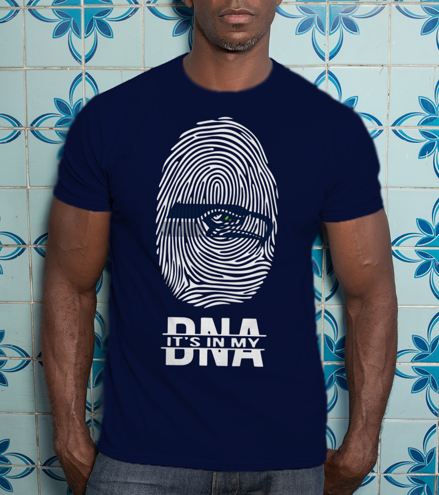 Seattle Seahawks Fingerprint It's In My DNA T-Shirt