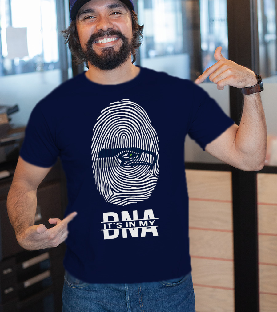 Seattle Seahawks Fingerprint It's In My DNA T-Shirt