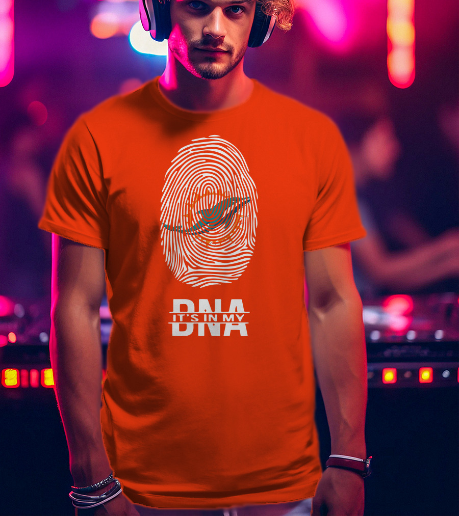 Miami Dolphins It's In My DNA Fingerprint T-Shirt