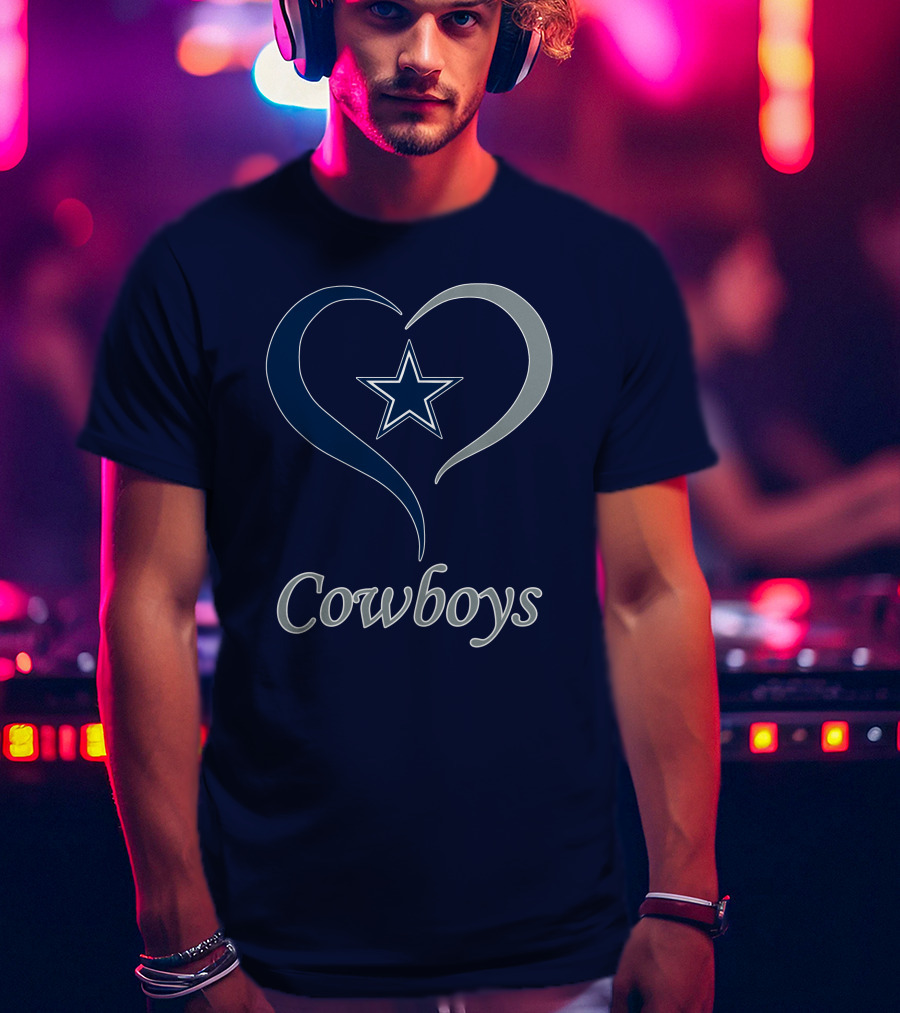 Cowboys Star Heart T-Shirt