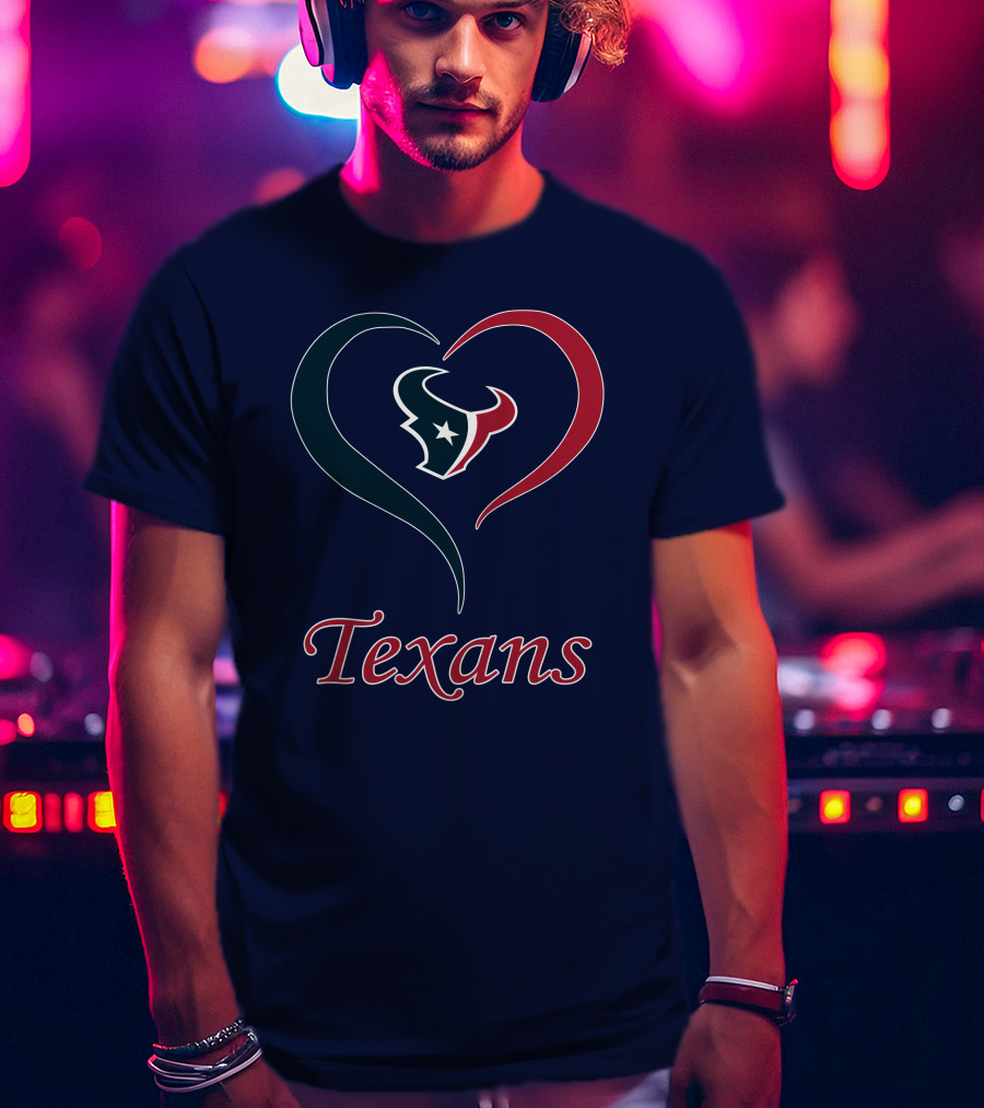 Houston Texans Heart Logo Texans T-Shirt