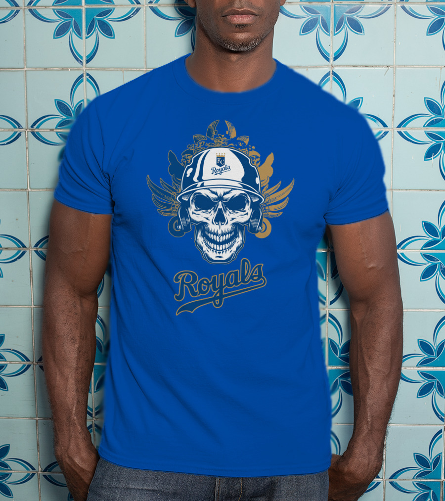 Kansas City Royals Skull Helmet T-Shirt