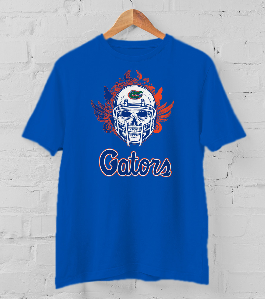 Gators Football Skull With Wings T-Shirt
