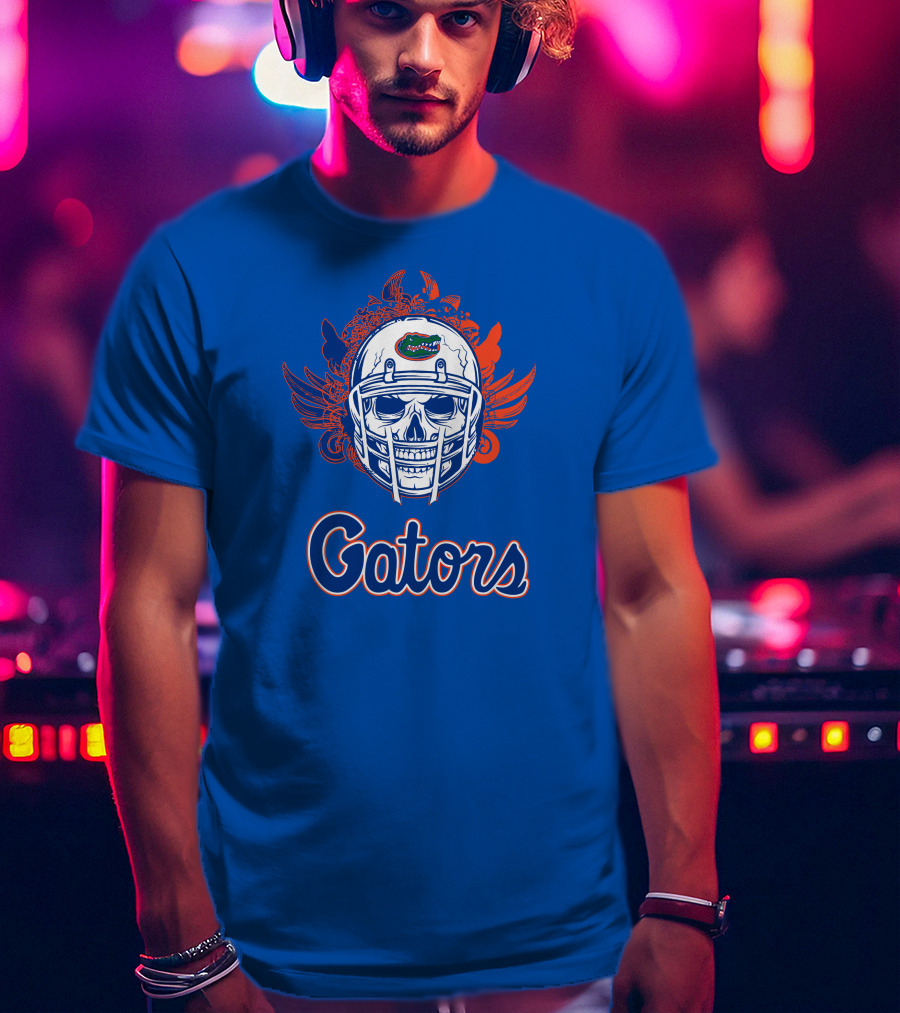 Gators Football Skull With Wings T-Shirt