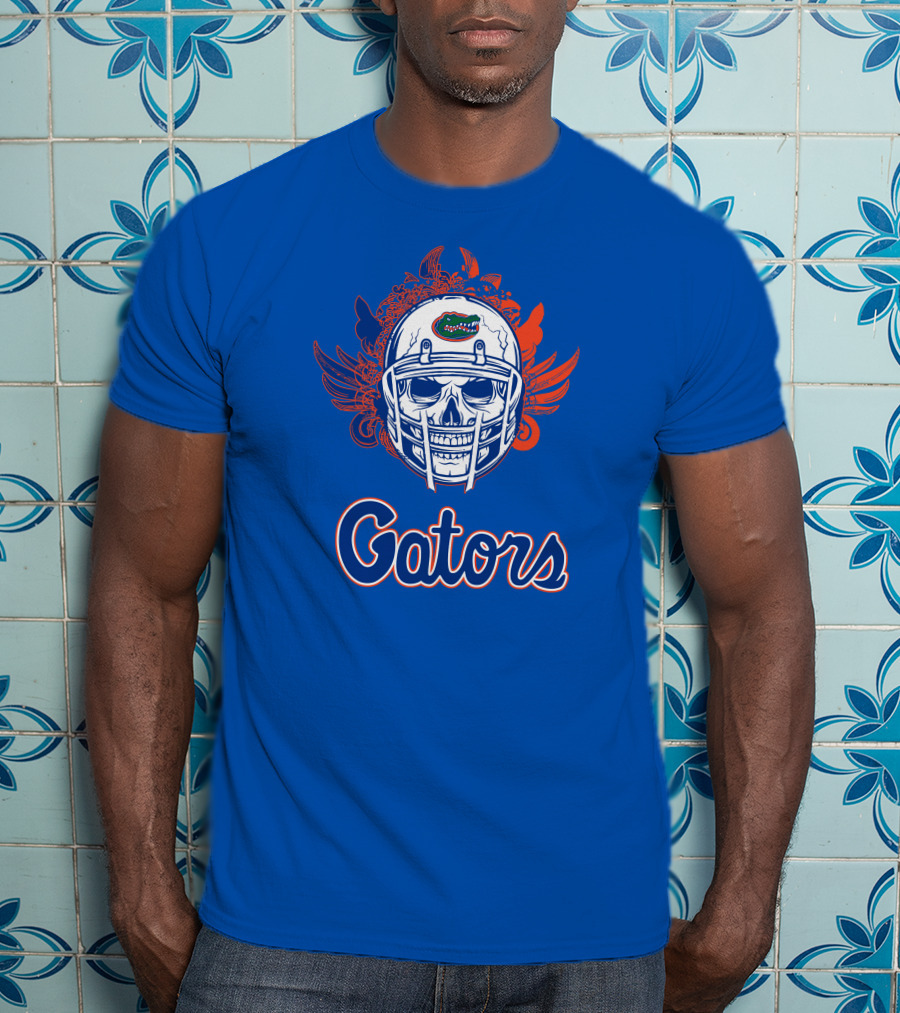 Gators Football Skull With Wings T-Shirt