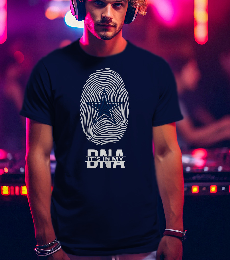 Dallas Cowboys Star It's In My DNA Fingerprint T-Shirt