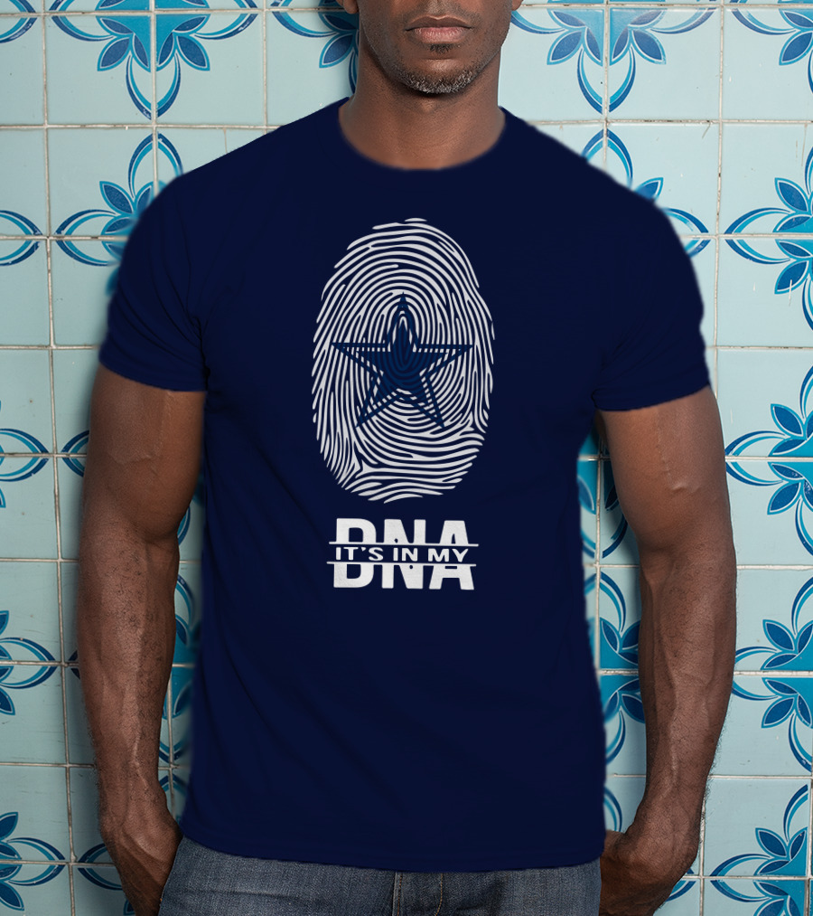 Dallas Cowboys Star It's In My DNA Fingerprint T-Shirt