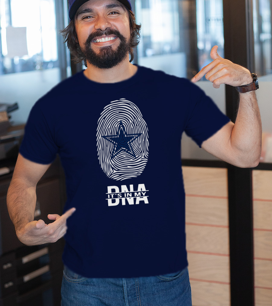 Dallas Cowboys Star It's In My DNA Fingerprint T-Shirt