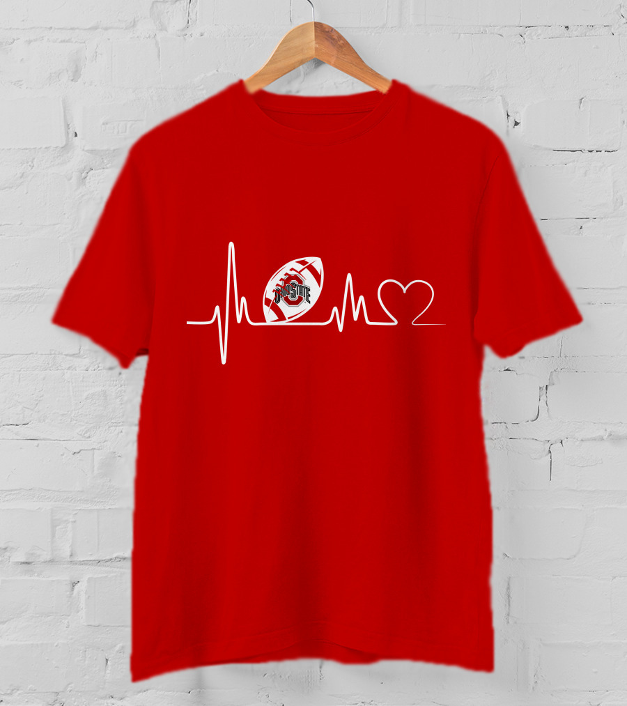 Ohio State Buckeyes Football Heartbeat T-Shirt