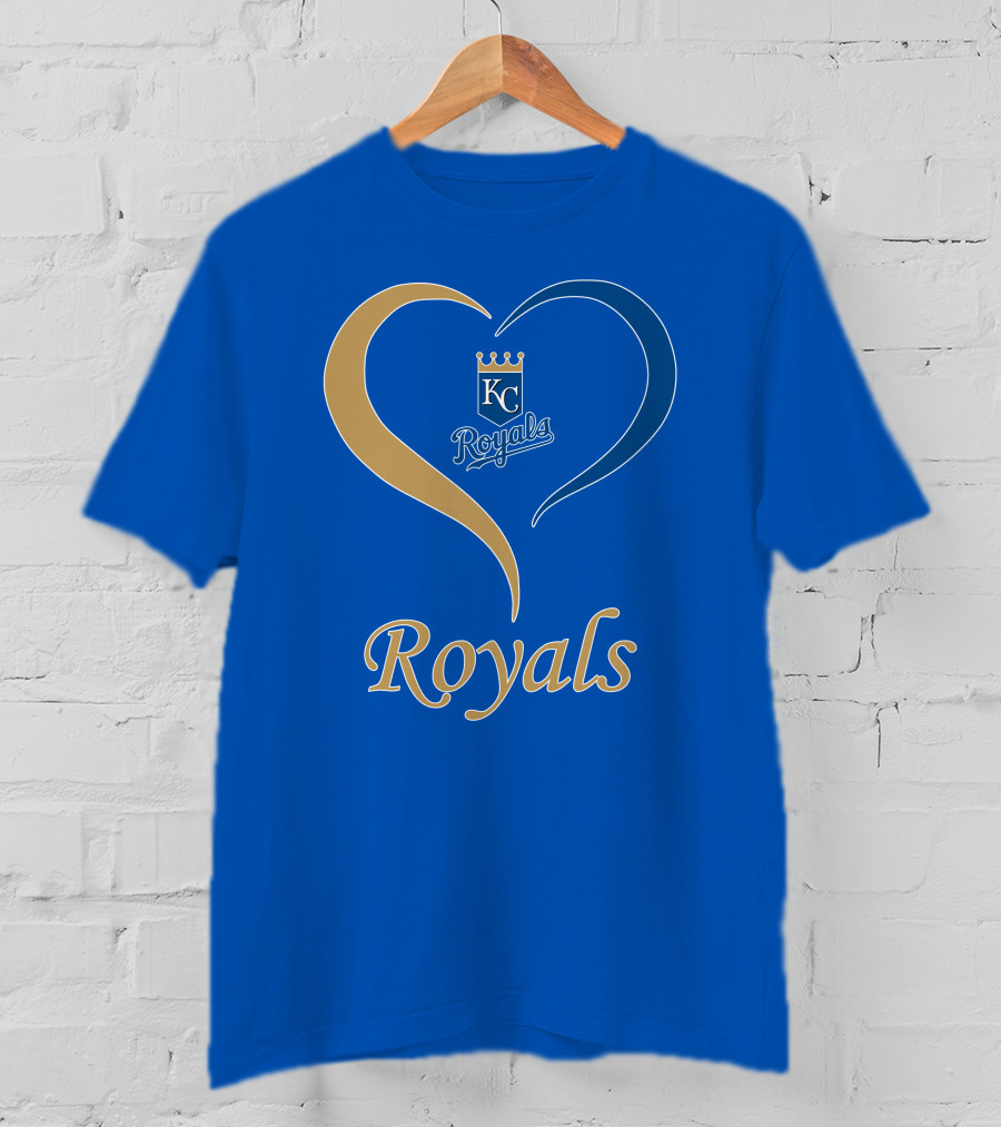 Kansas City Royals Heart Emblem Royals T-Shirt