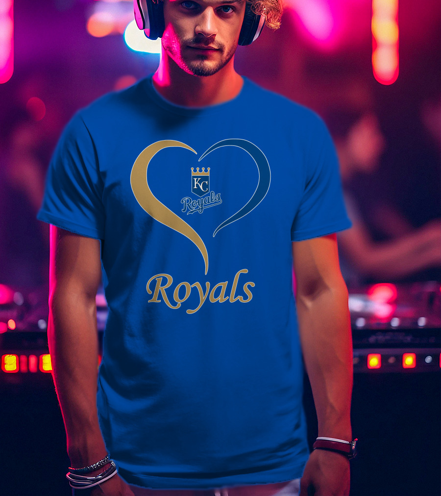 Kansas City Royals Heart Emblem Royals T-Shirt