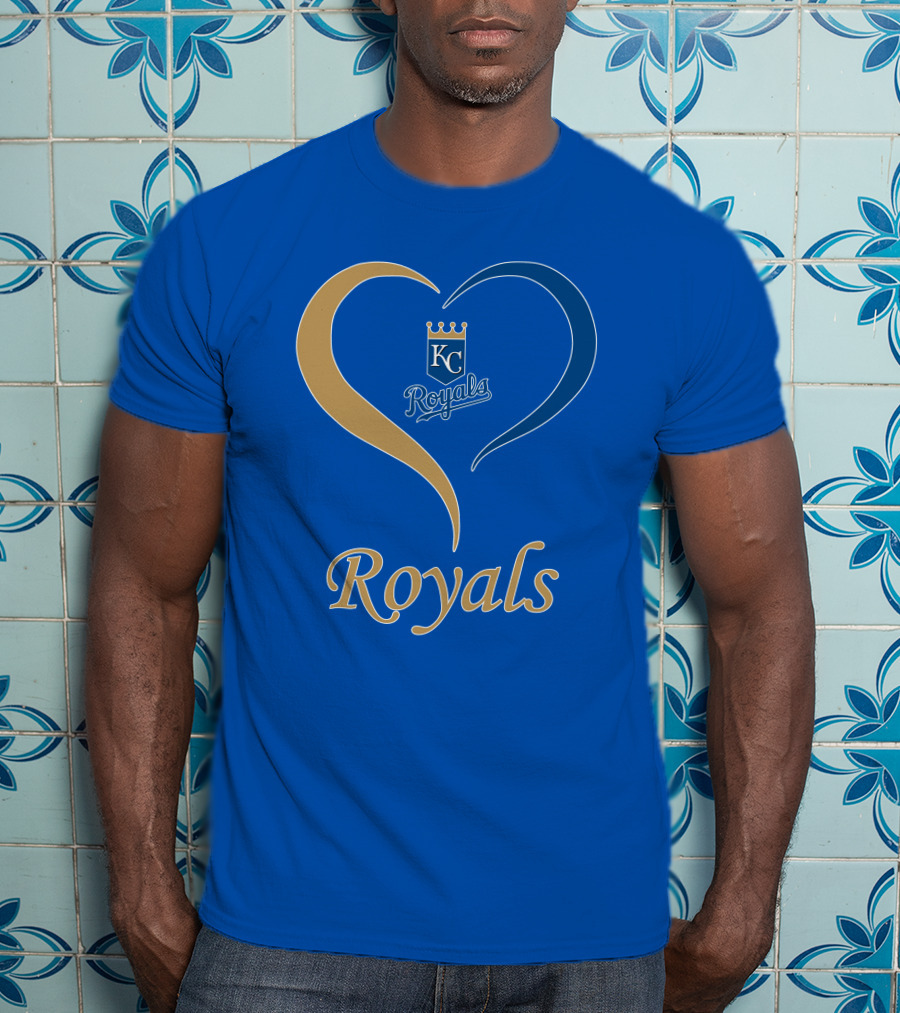 Kansas City Royals Heart Emblem Royals T-Shirt
