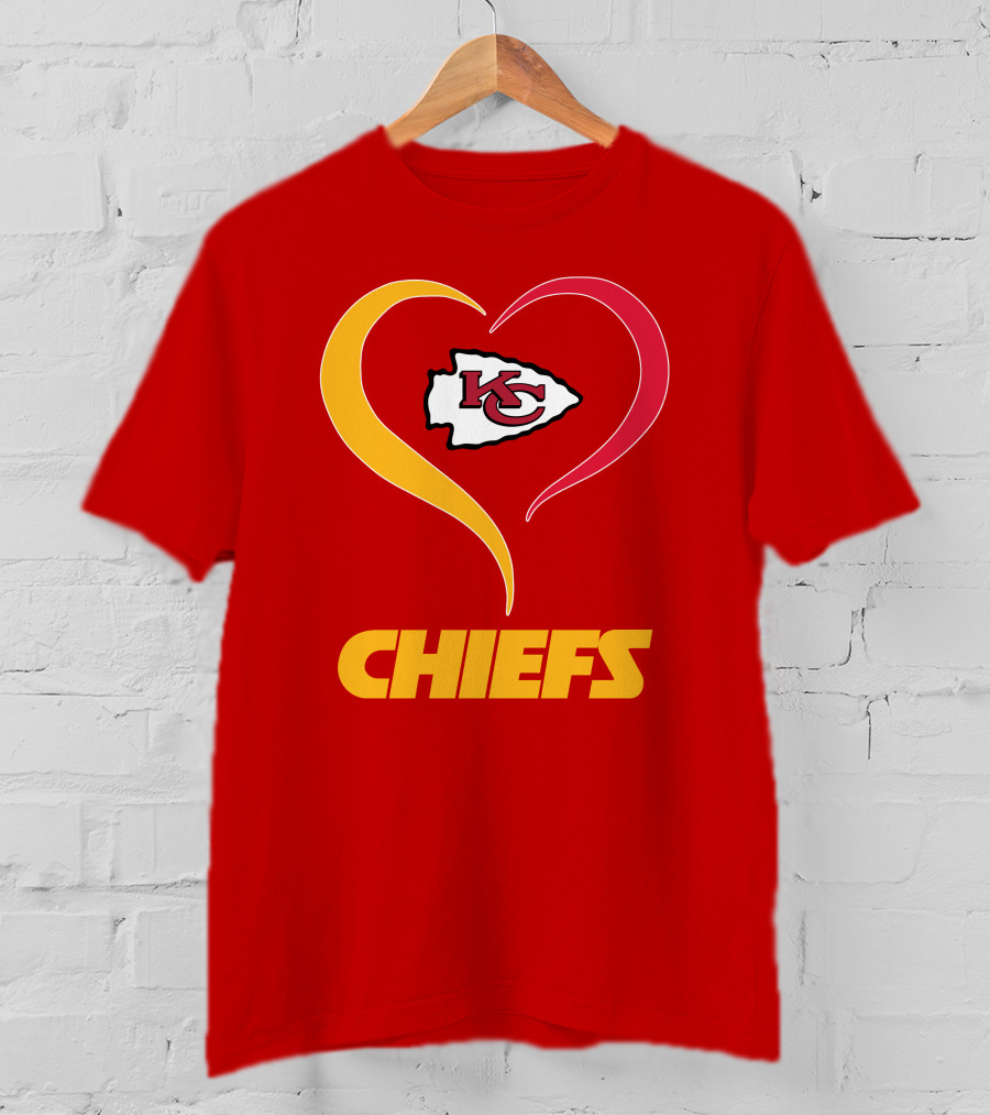 Kansas City Chiefs Heart Logo Chiefs T-Shirt