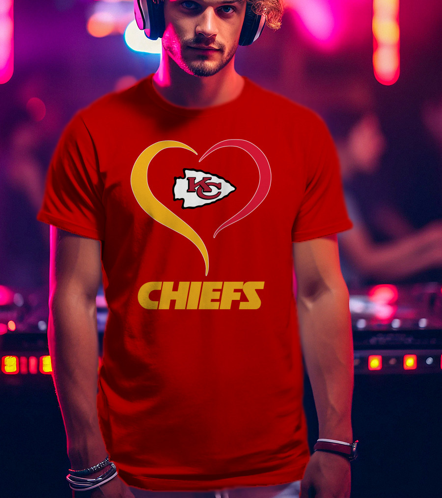 Kansas City Chiefs Heart Logo Chiefs T-Shirt