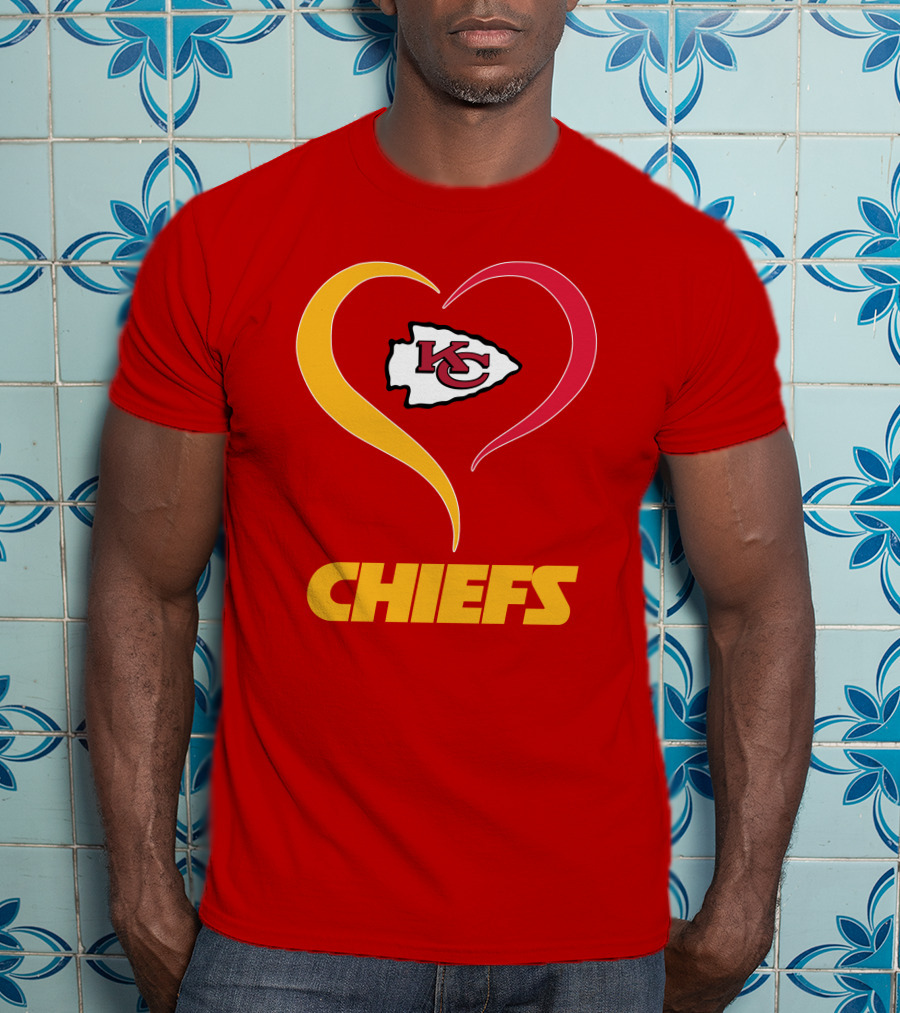 Kansas City Chiefs Heart Logo Chiefs T-Shirt