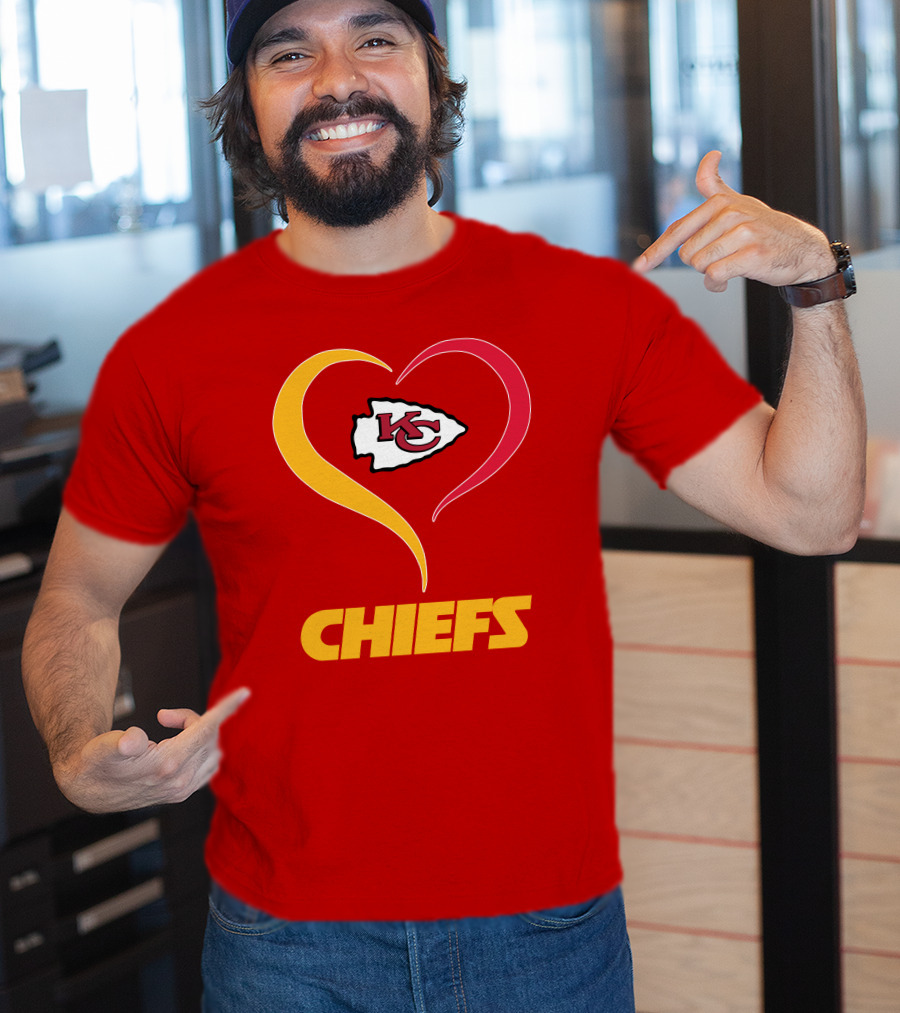 Kansas City Chiefs Heart Logo Chiefs T-Shirt
