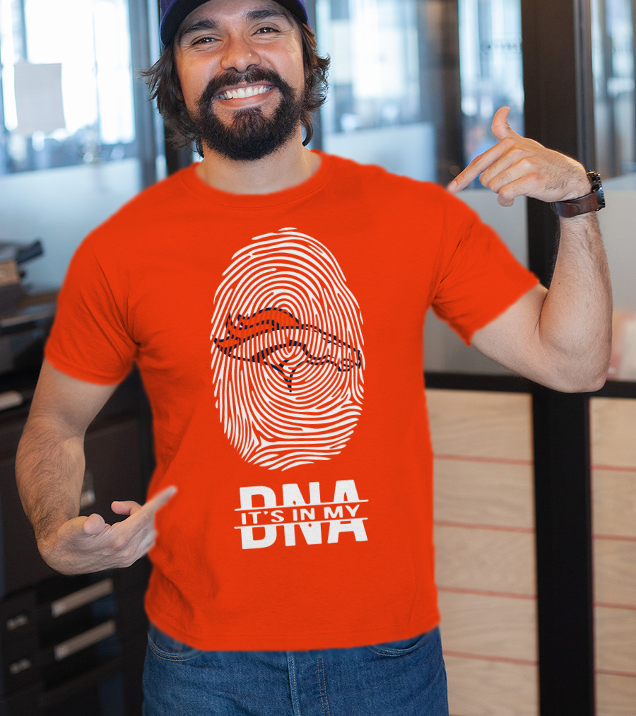 Denver Broncos DNA Fingerprint Emblem It's In My DNA T-Shirt