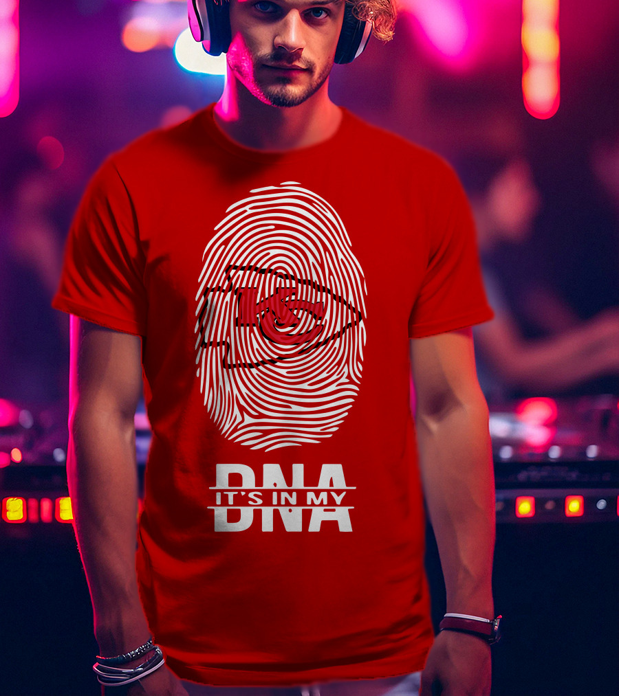 Kansas City Chiefs KC Fingerprint It's In My DNA T-Shirt