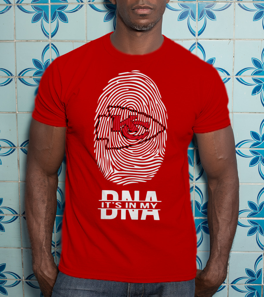 Kansas City Chiefs KC Fingerprint It's In My DNA T-Shirt