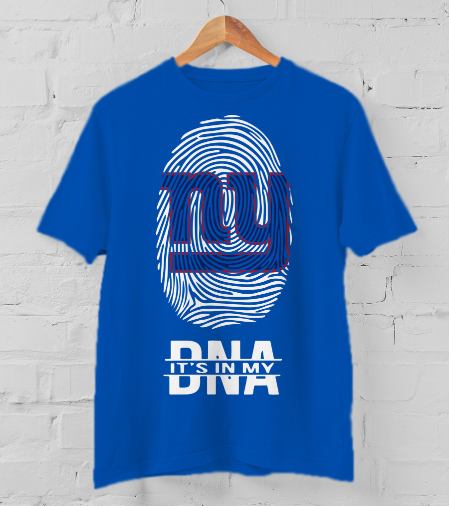 New York Giants Fingerprint Logo It's In My DNA T-Shirt