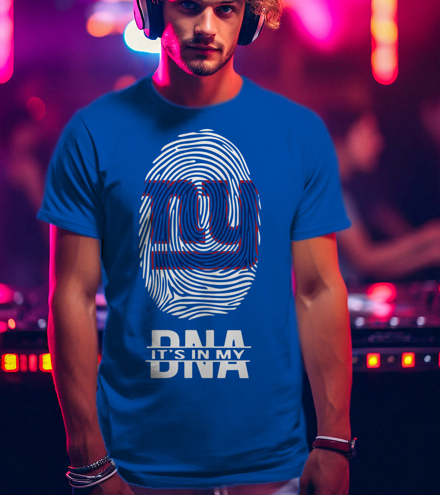 New York Giants Fingerprint Logo It's In My DNA T-Shirt