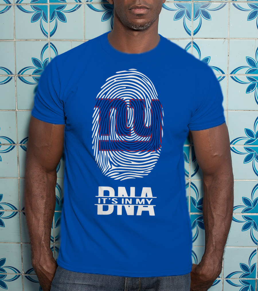New York Giants Fingerprint Logo It's In My DNA T-Shirt