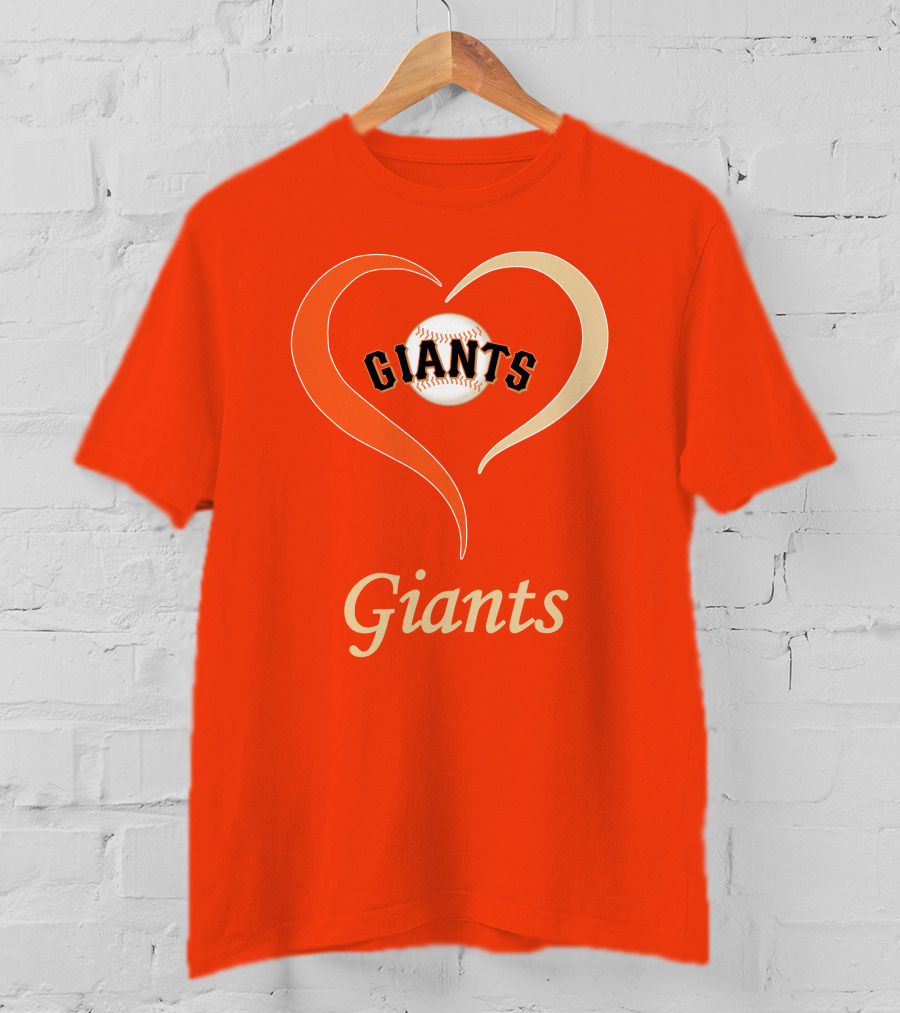 San Francisco Giants Baseball Heart Fan T-Shirt