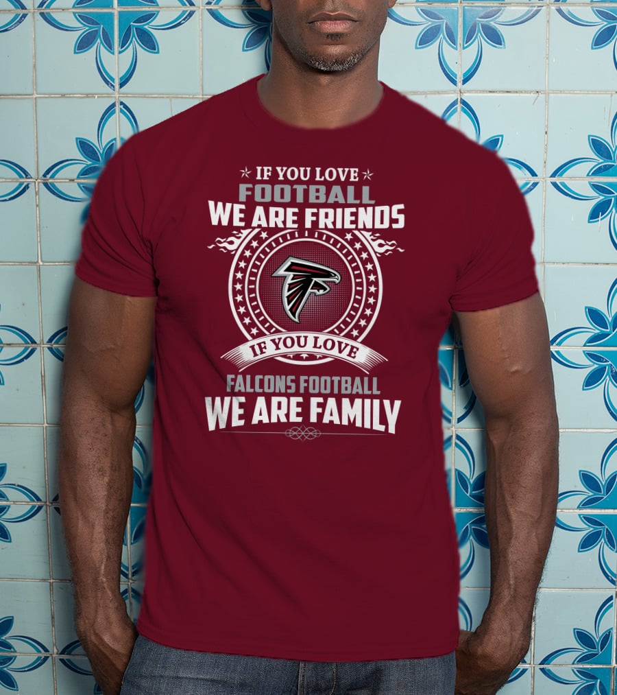 If You Love Football Falcons Football We Are Friends We Are Family T-Shirt