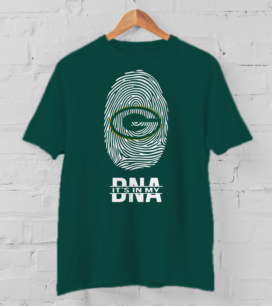 Green Bay Packers DNA It's In My DNA Fingerprint T-Shirt