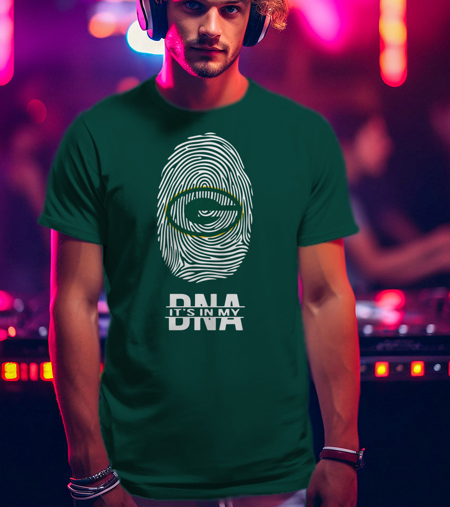 Green Bay Packers DNA It's In My DNA Fingerprint T-Shirt