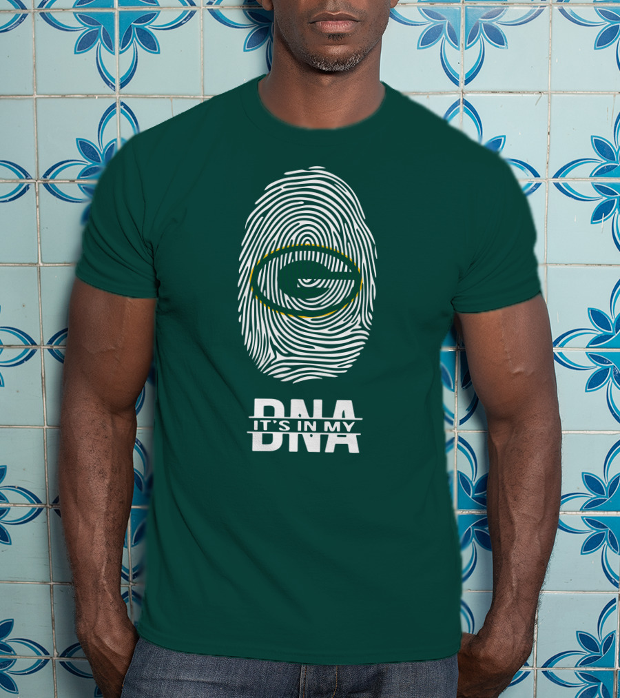 Green Bay Packers DNA It's In My DNA Fingerprint T-Shirt