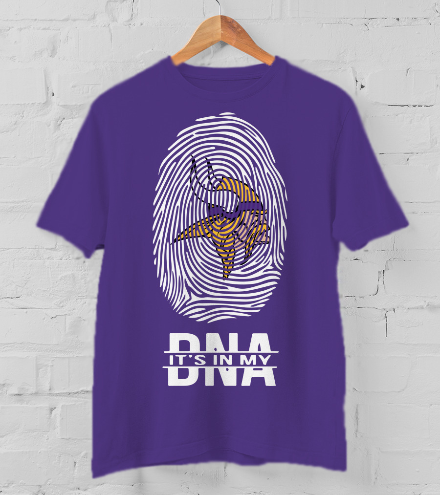 Minnesota Vikings It's In My DNA Fingerprint T-Shirt