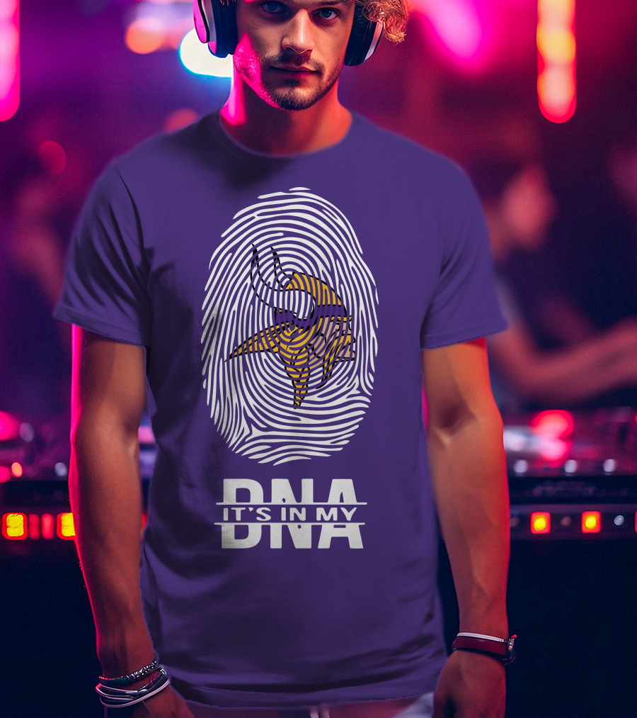 Minnesota Vikings It's In My DNA Fingerprint T-Shirt